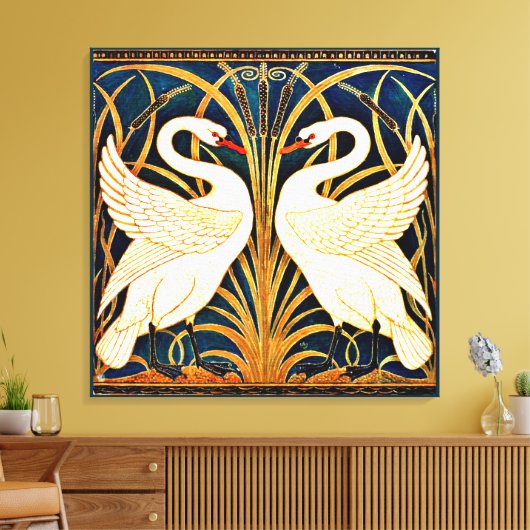 Toile Swan and Rush and Iris, fine art, (Insitu(Salon))