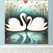 Toile Swan Love 2 (Insitu (Plancher de Bois))
