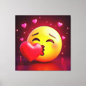 Toile Sweet Kiss Heart Emoji (Recto)
