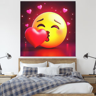 Toile Sweet Kiss Heart Emoji
