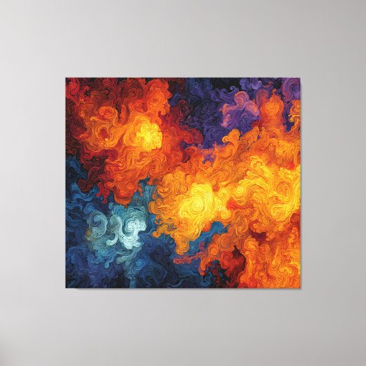 Toile Swirling Elemental Nebula Abstract (Recto)