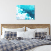Toile Swirling Turquoise Waves Abstract Ocean Wave Art (Insitu(Chambre))