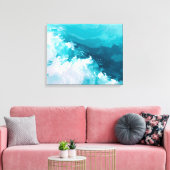 Toile Swirling Turquoise Waves Abstract Ocean Wave Art (Insitu(Salon))