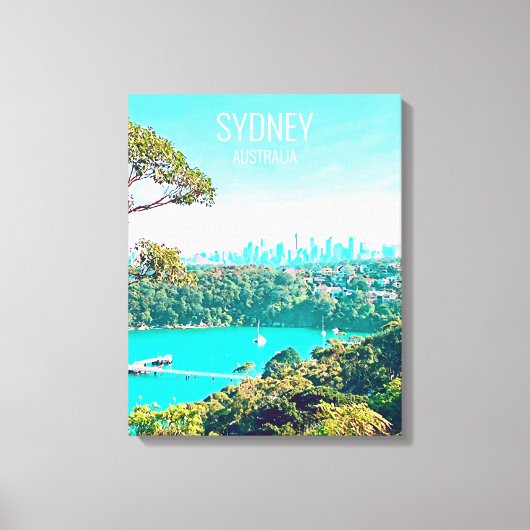 Toile Sydney Harbour Skyline view Mosman (Recto)