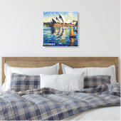 Toile Sydney Opera House Harbor Sailing Stretched Canvas (Insitu(Chambre))