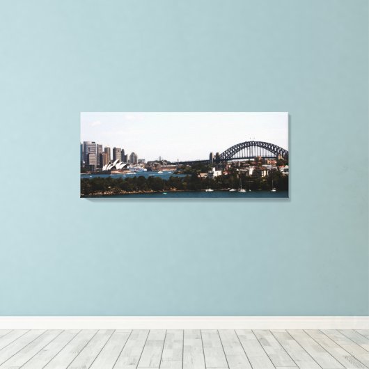 Toile Sydney" Opera House & Harbour Bridge Canvas (Insitu (Plancher de Bois))