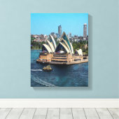 Toile Sydney - OPÉRA HOUSE - panorama (Insitu (Plancher de Bois))
