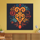 Toile Symbole Adinkra (Insitu(Salon))