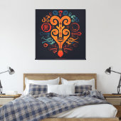 Toile Symbole Adinkra (Insitu(Chambre))