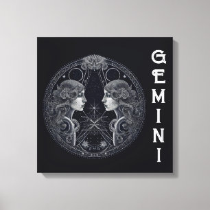 Toile Symbole astrologique de Gemini 21 mai-juin 20