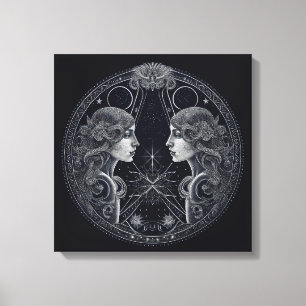 Toile Symbole astrologique de Gemini 21 mai-juin 20