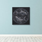 Toile Symbole astrologique Pisces 19 févr.-20 mars (Insitu (Plancher de Bois))