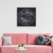 Toile Symbole astrologique Pisces 19 févr.-20 mars (Insitu(Salon))