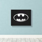 Toile Symbole Batman | Logo Grainy (Insitu (Plancher de Bois))