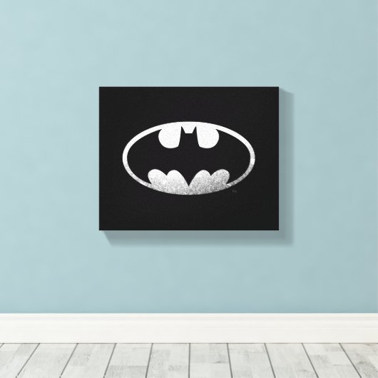 Toile Symbole Batman | Logo Grainy (Insitu (Plancher de Bois))