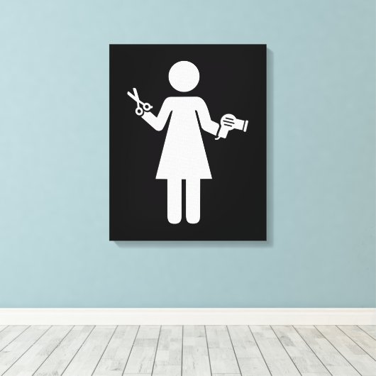 Toile Symbole coiffeur (Insitu (Plancher de Bois))