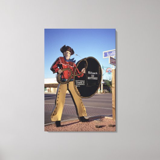 Toile Symbole Cowboy accueillant les touristes à Scottsd (Recto)