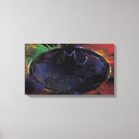 Symbole de chauve-souris peint