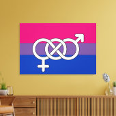 Toile Symbole de fierté bisexuel (Insitu(Salon))