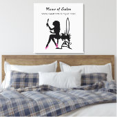 Toile Symbole de fille rose et noire du salon de beauté (Insitu(Chambre))