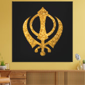 Toile SYMBOLE DE Glitterie Sikh Khanda (Insitu(Salon))