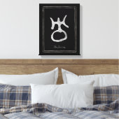 Toile Symbole de la planète Uranus stylisée en argent ma (Insitu(Chambre))