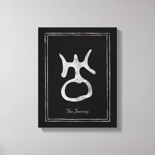 Toile Symbole de la planète Uranus stylisée en argent ma (Recto)