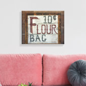 Toile Symbole de l'ancienne farine du décor de la cuisin (Insitu(Salon))