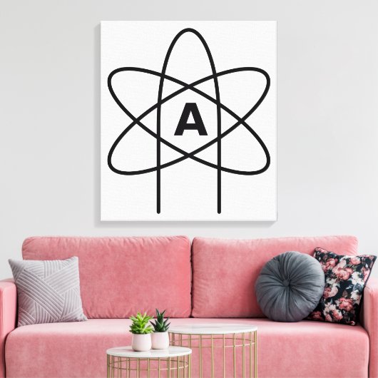 Toile Symbole de l'athéisme (Emblème d'Atom) (Insitu(Salon))