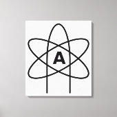 Toile Symbole de l'athéisme (Emblème d'Atom) (Recto)