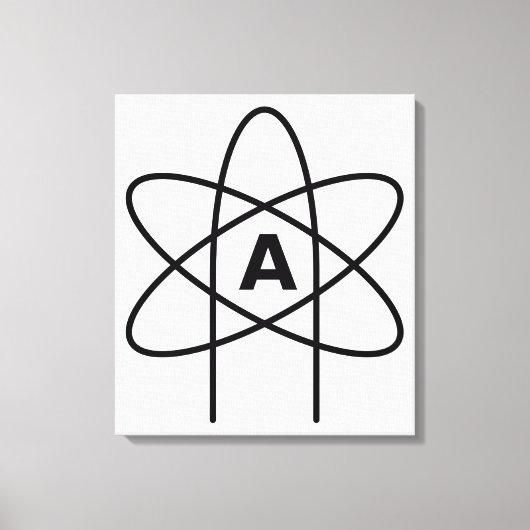 Toile Symbole de l'athéisme (Emblème d'Atom) (Recto)