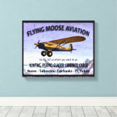 Toile Symbole de l'aviation vintage de l'orignal (Insitu (Plancher de Bois))