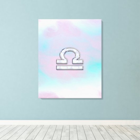 Toile Symbole de Libra Zodiac Mère de style perle (Insitu (Plancher de Bois))