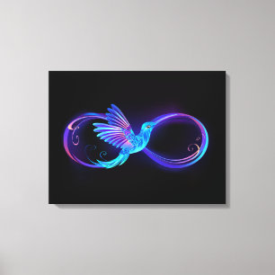 Toile Symbole de Neon Infinity par Glowing Hummingbird