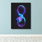 Toile Symbole de Neon Infinity par Glowing Hummingbird (Insitu (Plancher de Bois))
