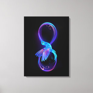 Toile Symbole de Neon Infinity par Glowing Hummingbird