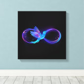 Toile Symbole de Neon Infinity par Glowing Hummingbird (Insitu (Plancher de Bois))