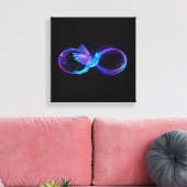 Toile Symbole de Neon Infinity par Glowing Hummingbird (Insitu(Salon))
