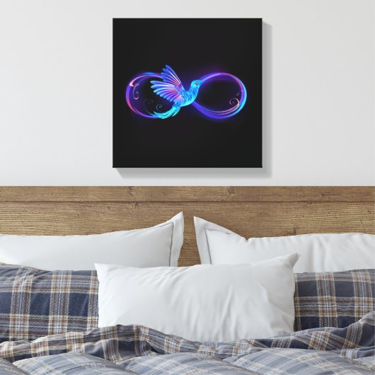 Toile Symbole de Neon Infinity par Glowing Hummingbird (Insitu(Chambre))