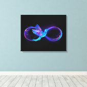Toile Symbole de Neon Infinity par Glowing Hummingbird (Insitu (Plancher de Bois))