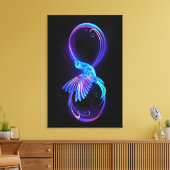 Toile Symbole de Neon Infinity par Glowing Hummingbird (Insitu(Salon))
