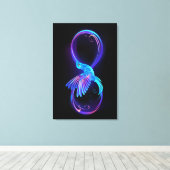 Toile Symbole de Neon Infinity par Glowing Hummingbird (Insitu (Plancher de Bois))