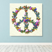 Toile Symbole de paix papillon (Insitu (Plancher de Bois))