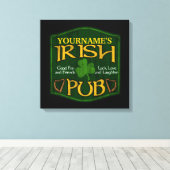 Toile Symbole de pub irlandais personnalisé (Insitu (Plancher de Bois))