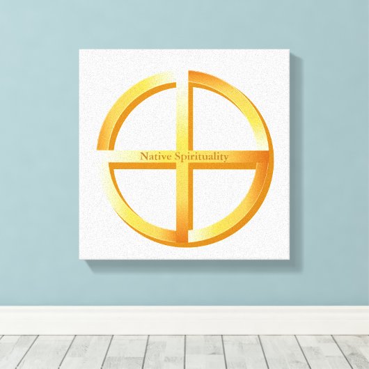 Toile Symbole de spiritualité autochtone (Insitu (Plancher de Bois))