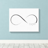 Toile Symbole des coeurs d'infini (Insitu (Plancher de Bois))