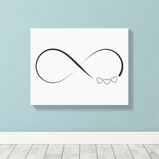 Toile Symbole des coeurs d'infini (Insitu (Plancher de Bois))
