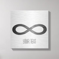 Symbole d'infini sur la texture métallique de Faux