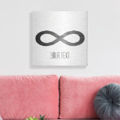 Toile Symbole d'infini sur la texture métallique de Faux (Insitu(Salon))
