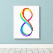 Toile Symbole d'infinité arc-en-ciel stratifié (Insitu (Plancher de Bois))